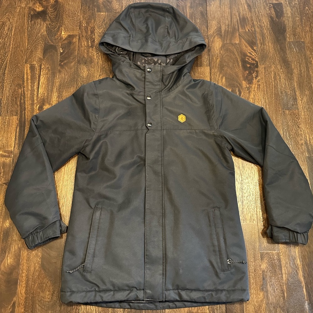 Volcom Kids Ski Snow Jacket Shell Black 12Y Large